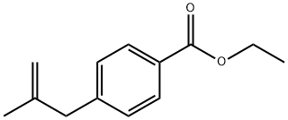 3-(4-カルボエトキシフェニル)-2-メチル-1-プロペン 化学構造式