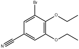 3-溴-4,5-二乙氧基苯甲腈 结构式