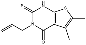 3-丙烯基-5,6-二甲基-2-硫基-2,3-二氢噻吩并[2,3-D]吡啶-4(1H)-酮,51486-16-9,结构式