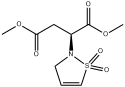 BUTANEDIOIC ACID, (1,1-DIOXIDO-2(3H)-ISOTHIAZOLYL)-, DIMETHYL ESTER, (2S) 结构式