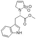 1H-INDOLE-3-PROPANOIC ACID, ALPHA(1,1-DIOXIDO-2(3H)-ISOTHIAZOLYL)-1, METHYL ESTER, (ALPHAS) Struktur