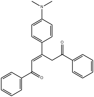 3-(4Dimethylamino-phenyl)-1,5-diphenylpent-2-en 化学構造式