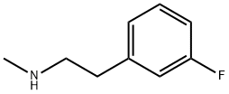 N-メチル-2-(3-フルオロフェニル)エタンアミン 化学構造式