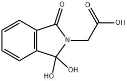 2H-Isoindole-2-acetic acid, 1,3-dihydro-1,1-dihydroxy-3-oxo- (9CI) Structure