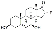 Androst-5-en-17-one, 16-fluoro-3,7-dihydroxy-, (3beta,7beta,16alpha)- (9CI) Structure