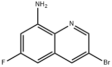 8-AMINO-3-BROMO-6-FLUOROQUINOLINE Structure