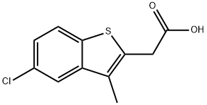 2-(5-氯-3-甲基苯并[B!噻吩-2-基)乙酸,51527-19-6,结构式