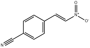 trans-4-(2-ニトロエテニル)ベンゾニトリル 化学構造式