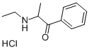 2-(Ethylamino)propiophenone hydrochloride 化学構造式