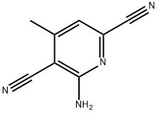 2,5-Pyridinedicarbonitrile,  6-amino-4-methyl- 化学構造式