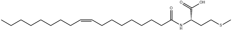 (S)-4-(メチルチオ)-2-[[(Z)-1-オキソ-9-オクタデセニル]アミノ]酪酸 化学構造式