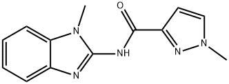 1H-Pyrazole-3-carboxamide,1-methyl-N-(1-methyl-1H-benzimidazol-2-yl)- Struktur