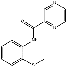 Pyrazinecarboxamide, N-[2-(methylthio)phenyl]- (9CI) 结构式