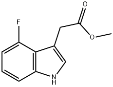 1H-Indole-3-acetic acid, 4-fluoro-, Methyl ester Struktur
