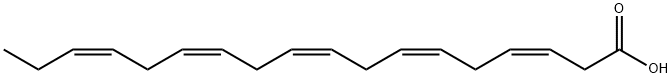 3,6,9,12,15-Octadecapentaenoic acid, (3Z,6Z,9Z,12Z,15Z)- 化学構造式