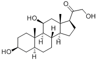 别孕烷-3Β,11Β,21-三醇-20-酮 结构式