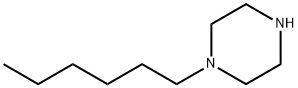 1-(1-ヘキシル)-ピペラジン 化学構造式
