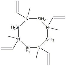 1,3,5,7-四甲基-1,3,5,7-四乙烯基环四硅氮烷,5162-63-0,结构式