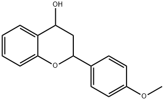 3,4-ジヒドロ-2-(4-メトキシフェニル)-2H-1-ベンゾピラン-4-オール 化学構造式