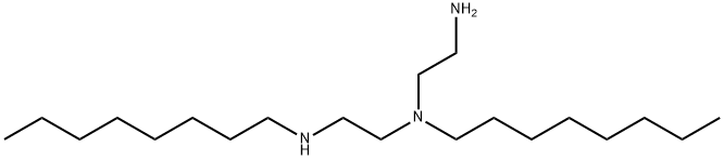 N-(2-アミノエチル)-N,N'-ジオクチル-1,2-エタンジアミン 化学構造式