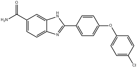 2-(4-(4-CHLOROPHENOXY)PHENYL)-1H-BENZO[D]IMIDAZOLE-5-CARBOXAMIDE,516480-79-8,结构式