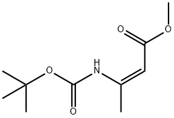 2-Butenoicacid,3-[[(1,1-dimethylethoxy)carbonyl]amino]-,methylester,(2Z)- Structure