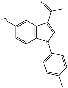 1-[5-ヒドロキシ-2-メチル-1-(4-メチルフェニル)-1H-インドール-3-イル]エタノン 化学構造式