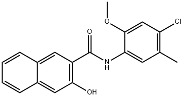N-(4-クロロ-2-メトキシ-5-メチルフェニル)-3-ヒドロキシ-2-ナフタレンカルボアミド 化学構造式