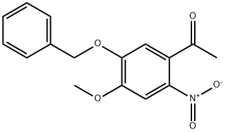 Ethanone, 1-[4-Methoxy-2-nitro-5-(phenylMethoxy)phenyl]- 化学構造式