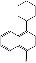 1-broMo-4-cyclohexyl-naphthalene 化学構造式