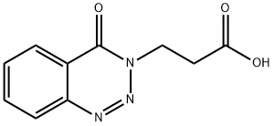3-(4-氧代-1,2,3-苯并三嗪-3(4H)-基)丙酸, 51672-79-8, 结构式