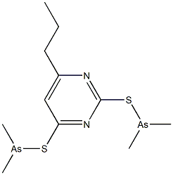 2,4-Bis[(dimethylarsino)thio]-6-propylpyrimidine,51678-02-5,结构式