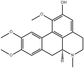 (6aS)-5,6,6a,7-Tetrahydro-1,9,10-trimethoxy-6-methyl-4H-dibenzo[de,g]quinolin-2-ol Struktur
