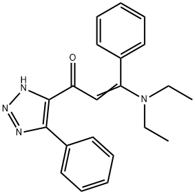 2-Propen-1-one, 3-(diethylamino)-3-phenyl-1-(5-phenyl-1H-1,2,3-triazol -4-yl)-,51720-08-2,结构式