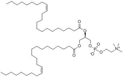 1,2-ジエルコイル-sn-グリセロ-3-ホスホコリン 化学構造式