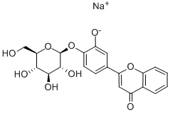 3',4'-Dihydroxyflavone-4'-beta-D-glucopyranosidesodiumsalt 化学構造式