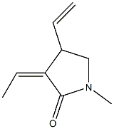 2-Pyrrolidinone, 4-ethenyl-3-ethylidene-1-methyl-, (3Z)-(+)- (9CI) Structure