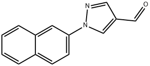 1-(2-ナフチル)-1H-ピラゾール-4-カルブアルデヒド 化学構造式