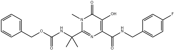 BENZYL [1-[4-[[(4-FLUOROBENZYL)AMINO]CARBONYL]-5-HYDROXY-1-METHYL-6-OXO-1,6-DIHYDROPYRIMIDIN-2-YL]-1-METHYLETHYL]CARBAMATE