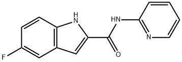 1H-Indole-2-carboxamide,5-fluoro-N-2-pyridinyl-(9CI) 化学構造式
