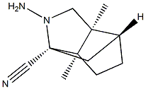1,4-Methanocyclopenta[c]pyrrole-1(2H)-carbonitrile,2-aminohexahydro-3a,6a-dimethyl-,(1R,3aS,4R,6aR)-(9CI) Struktur