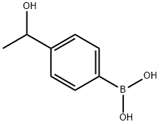 4-( 1-羟乙基)苯基硼酸, 518336-20-4, 结构式