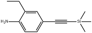 Benzenamine, 2-ethyl-4-[(trimethylsilyl)ethynyl]- (9CI) 化学構造式