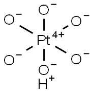 ヘキサヒドロキソ白金(IV)酸 化学構造式