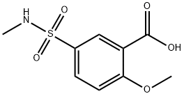 2-methoxy-5-[(methylamino)sulphonyl]benzoic acid Struktur