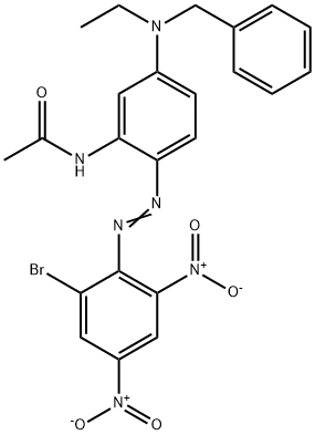 N-[2-[(2-Bromo-4,6-dinitrophenyl)azo]-5-[ethyl(phenylmethyl)amino]phenyl]acetamide Struktur