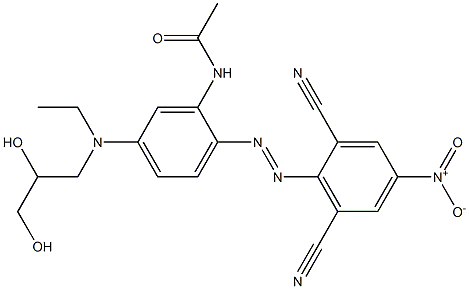 N-[2-[(2,6-Dicyano-4-nitrophenyl)azo]-5-[(2,3-dihydroxypropyl)ethylamino]phenyl]acetamide Structure