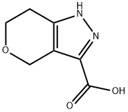 1,4,6,7-テトラヒドロピラノ[4,3-C]ピラゾール-3-カルボン酸 化学構造式