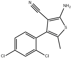 2-氨基-4-(2,4-二氯苯基)-5-甲基-3-氰基噻吩, 519016-78-5, 结构式