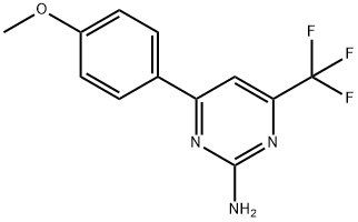 4-(4-甲氧苯基)-6-三氟甲基嘧啶-2-胺, 519056-51-0, 结构式